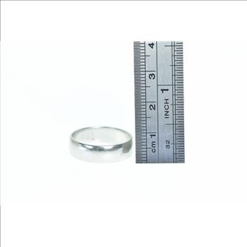 Platinum 6.0mm Classic Wedding Band Novell Ring, Size 8.75