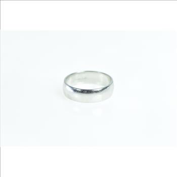 Platinum 6.0mm Classic Wedding Band Novell Ring, Size 8.75