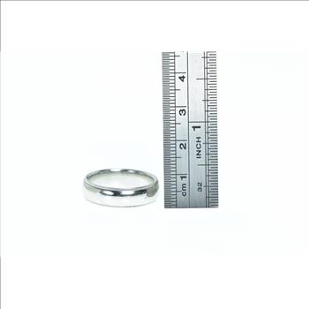 Platinum 6.1mm Tiffany & Co Wedding Band Ring, Size 9.5