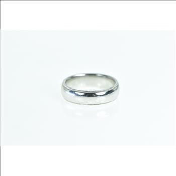 Platinum 6.1mm Tiffany & Co Wedding Band Ring, Size 9.5