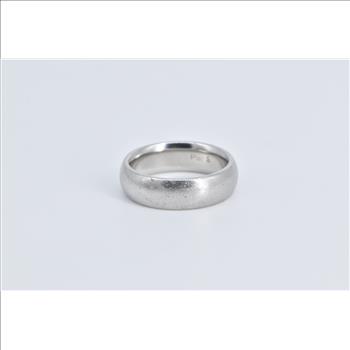 Platinum 6.1mm Vintage Classic Men's Wedding Band Ring, Size 7.25