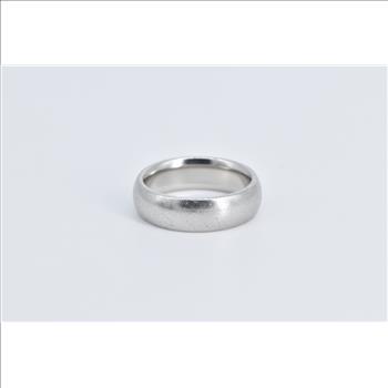 Platinum 6.1mm Vintage Classic Men's Wedding Band Ring, Size 7.25