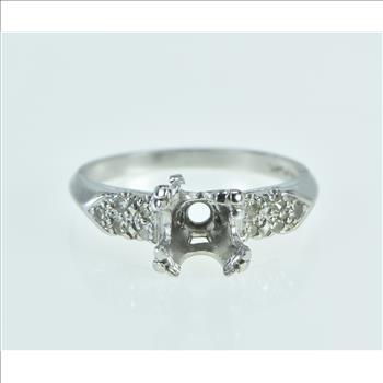 Platinum 6.25mm Diamond Classic Engagement Setting Ring, Size 7