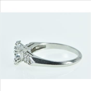 Platinum 6.25mm Diamond Classic Engagement Setting Ring, Size 7