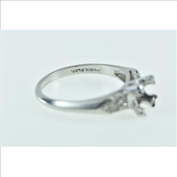 Platinum 6.25mm Diamond Classic Engagement Setting Ring, Size 7