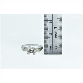 Platinum 6.25mm Diamond Classic Engagement Setting Ring, Size 7