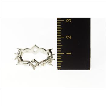 Platinum 6.3mm Twist Pattern Eternity Band Setting Ring, Size 9