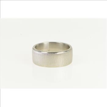 Platinum 9.3mm Men's Textured Wedding Band Ring, Size 10.75