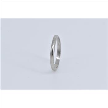 Platinum Art Deco 2.3mm Classic Wedding Band Ring, Size 6