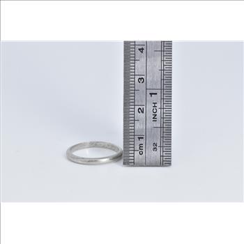 Platinum Art Deco 2.3mm Classic Wedding Band Ring, Size 6