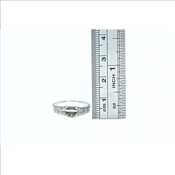 Platinum Art Deco Diamond Engagement Setting Ring, Size 5.5