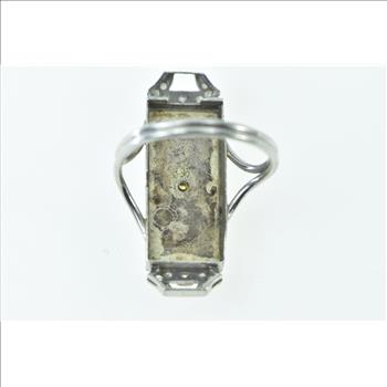 Platinum Art Deco Diamond Thomax Modified Watch Ring, Size 7