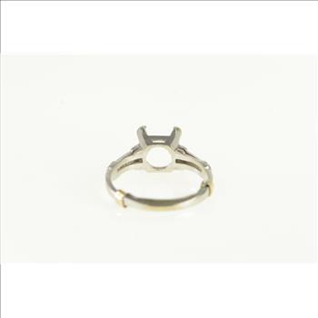 Platinum Classic 8mm Vintage Engagement Setting Ring, Size 3.25