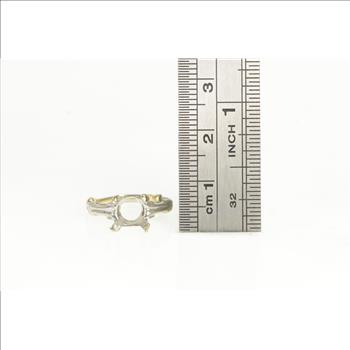 Platinum Classic 8mm Vintage Engagement Setting Ring, Size 3.25