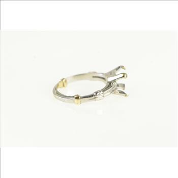 Platinum Classic 8mm Vintage Engagement Setting Ring, Size 3.25