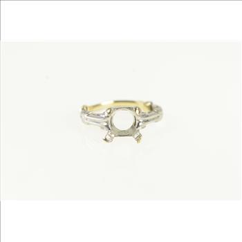 Platinum Classic 8mm Vintage Engagement Setting Ring, Size 3.25