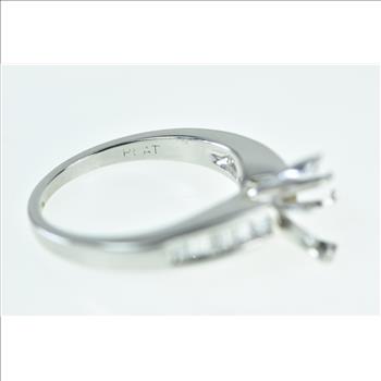 Platinum Marquise Diamond Engagement 8.5x4.5mm Setting Ring, Size 5.5