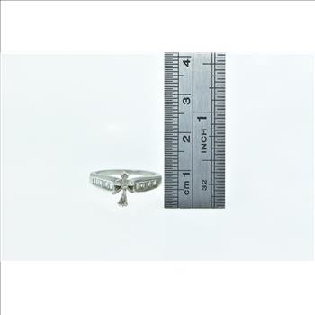 Platinum Marquise Diamond Engagement 8.5x4.5mm Setting Ring, Size 5.5