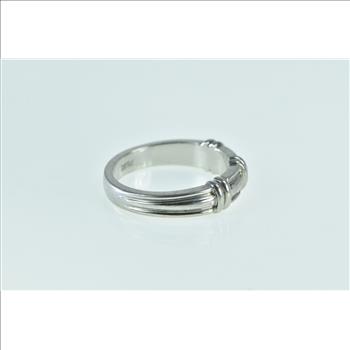 Platinum Scott Kay Men's Grooved Wedding Band Ring, Size 10.75