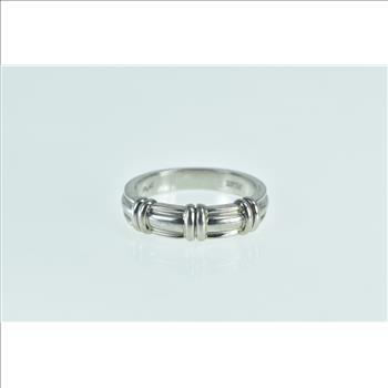Platinum Scott Kay Men's Grooved Wedding Band Ring, Size 10.75