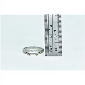 Platinum Simon G Diamond Engagement Setting Ring, Size 6.25