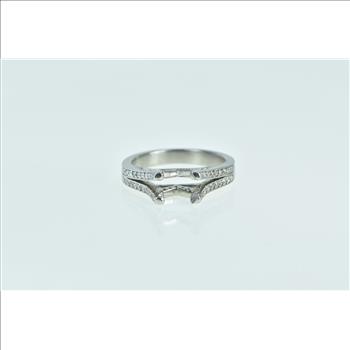Platinum Simon G Diamond Engagement Setting Ring, Size 6.25