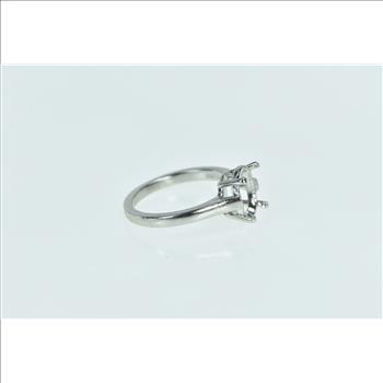 Platinum Tiffany & Co Oval Engagement Setting 9x7.5mm Ring, Size 5.75