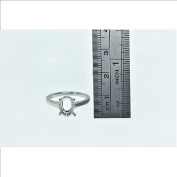 Platinum Tiffany & Co Oval Engagement Setting 9x7.5mm Ring, Size 5.75