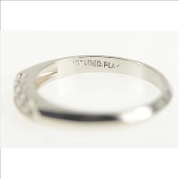 Platinum Vintage NOS Wedding Band Setting Ring, Size 5.5