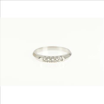 Platinum Vintage NOS Wedding Band Setting Ring, Size 5.5