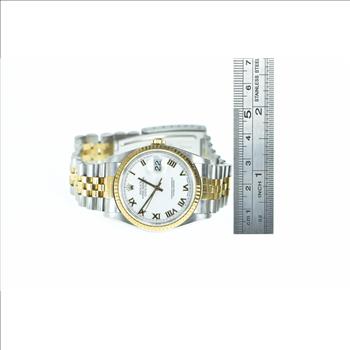 Rolex Datejust 16233 Two Tone Roman Dial Watch - Women's