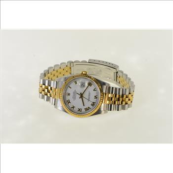 Rolex Datejust 16233 Two Tone Roman Dial Watch - Women's