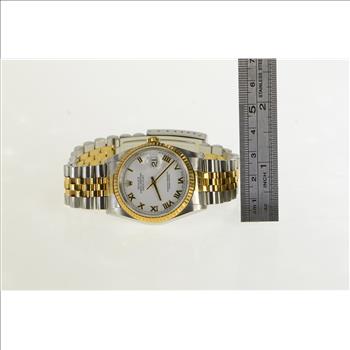 Rolex Datejust 16233 Two Tone Roman Dial Watch - Women's