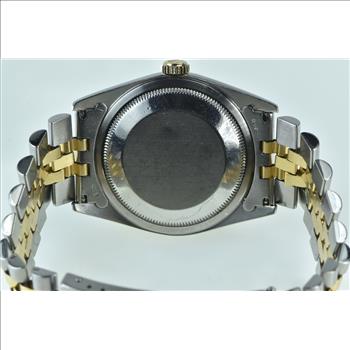 Rolex Datejust 36mm 16233 Blue Vignette Diamond Dial TT Watch - Men's