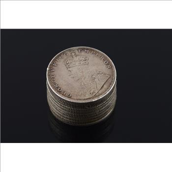 Silver 1916 Indian Rupee Hidden Secret Compartment Stacked Coins