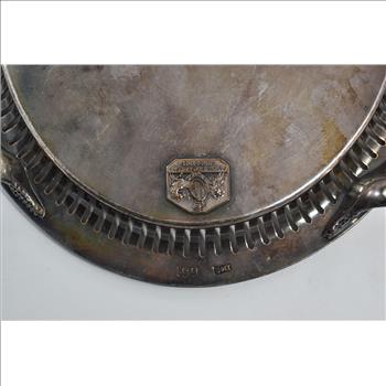 Silver Plate James Dixon & Sons Greek Wave Pattern Plate