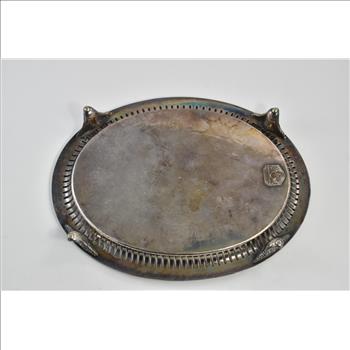 Silver Plate James Dixon & Sons Greek Wave Pattern Plate
