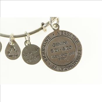 Silver Plated Alex & Ani Gemini Astrology Zodiac Charm Bracelet 7
