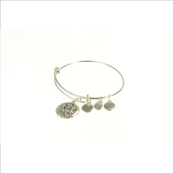 Silver Plated Alex & Ani Gemini Astrology Zodiac Charm Bracelet 7