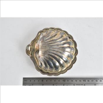 Silver Plated Antique Scallop Shell Articulated Sugar Bowl