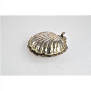 Silver Plated Antique Scallop Shell Articulated Sugar Bowl