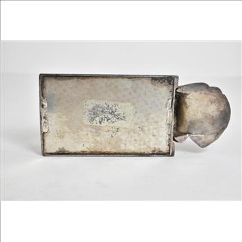 Silver Plated Art Deco Lounging Warrior Woman Statue 6.75