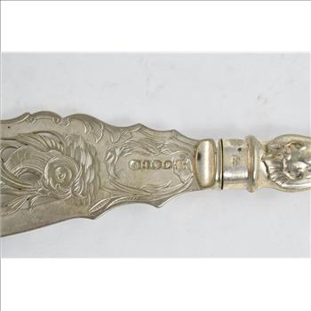 Silver Plated Martin Hall & Co Pierced Fish Serving Knife