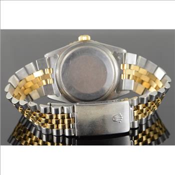 Stainless / 18K 103.8g 36mm Rolex Datejust Thunderbird 16253 Silver Dial Men's Watch Yellow Gold Model 16253