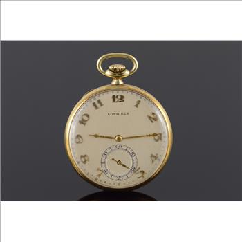 Starts @ Cost - 14K Longines Vintage 1940's 17 Jewel Pocket Watch Yellow Gold