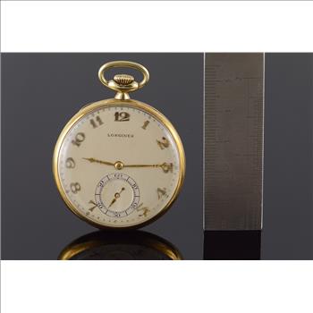 Starts @ Cost - 14K Longines Vintage 1940's 17 Jewel Pocket Watch Yellow Gold