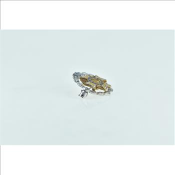 Sterling Silver 10k Gold Auxiliary VFW 25 Years Lapel Pin/Brooch