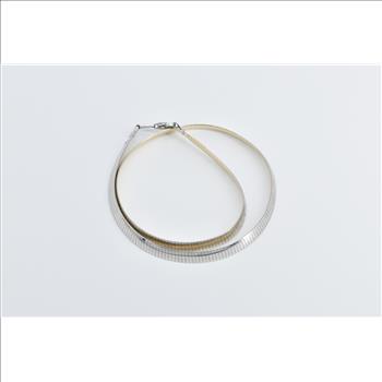 Sterling Silver 14k Gold Filled Two Tone Cocoon Chain Necklace 18.75