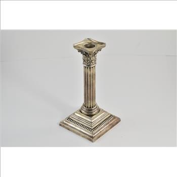 Sterling Silver 1826 Birmingham Corinthian Pillar Candle Stick