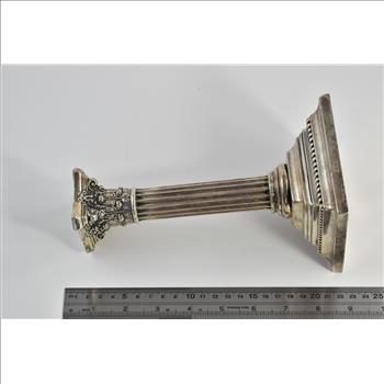 Sterling Silver 1826 Birmingham Corinthian Pillar Candle Stick